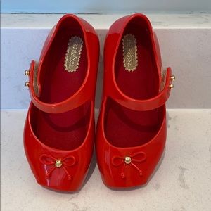 Mini Melissa red ballet flats size 7